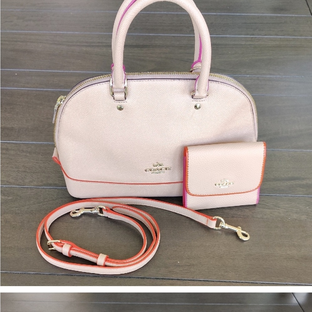 Coach Pink and Cream Women's Bag Set